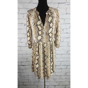 Maeve Anthropologie Dress Womens M Juno Snake Skin Printed animal fun chic boho
